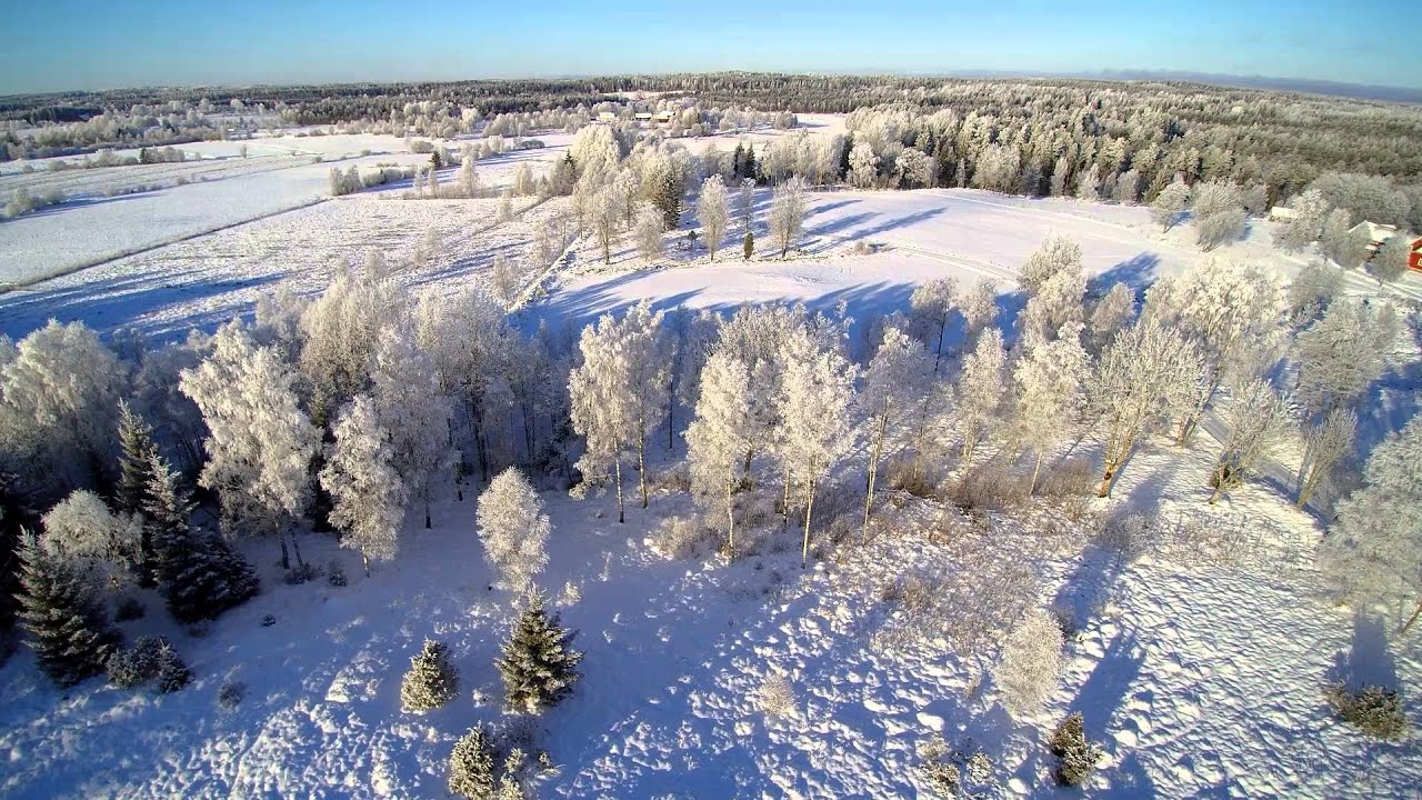 drone - Winter day outside Hökerum, Sweden
