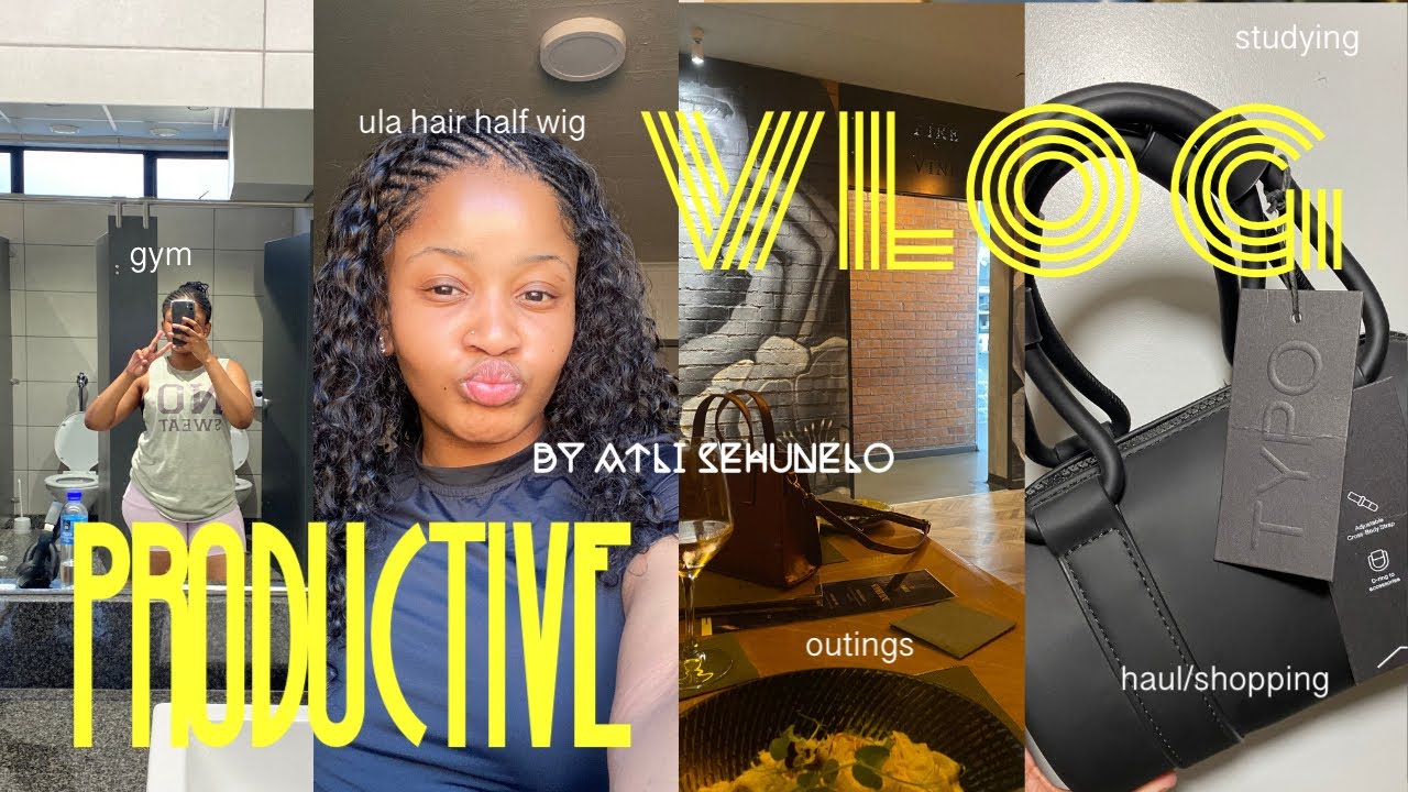 Productive uni vlog | outings, gym, studying etc.| ft ULA hair pixie curls | South African YouTuber