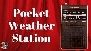 The Micro Retekess PR15 AM FM WX Portable Pocket Radio