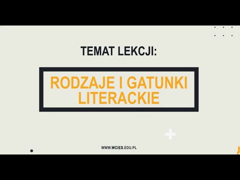 Język polski - rodzaje i gatunki literackie.