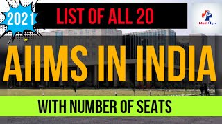 All AIIMS in INDIA | list of all 20 AIIMS in INDIA with number of seats | AIIMS Delhi | MediClips