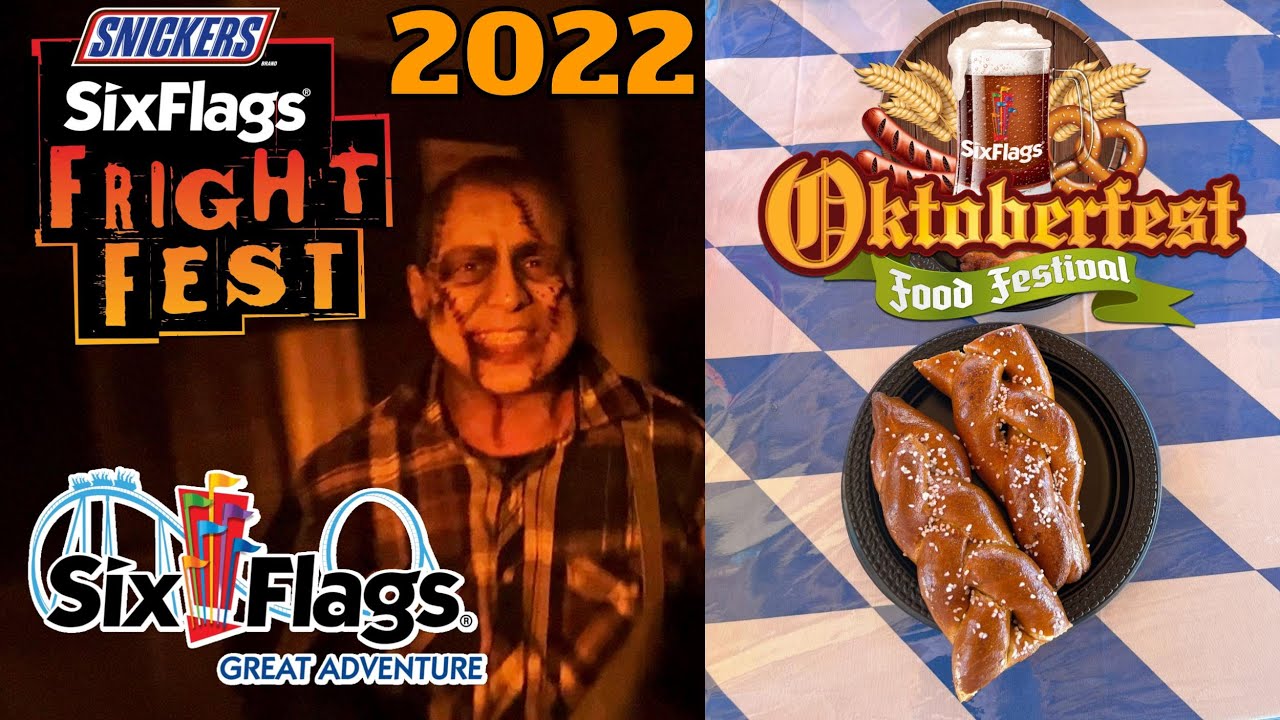 Oktoberfest & Fright Fest 2022 at Six Flags Great Adventure | Media Day Vlog 9/24/22