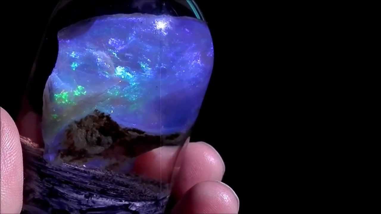 Virgin Valley NV. Opal Specimen "Blue Ice"  Holey Stones