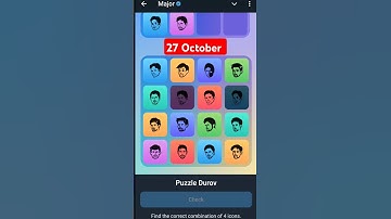 Today Major Puzzle Game 🎮🤑| 27 October Major Puzzle Game | Today Major | #shorts #major #telegram