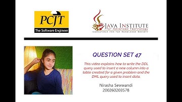 Question Set 47 | Database Management System | Java Institute