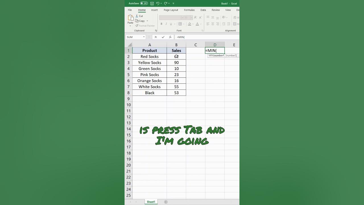 How to find the lowest number in excel youtube