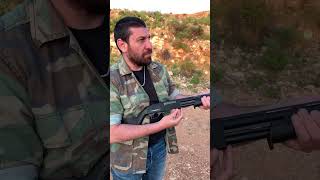 تجربة بمب اكشن ديريا Derya pump-action shooting test #gun # #archeryhunting #hunting #shooting