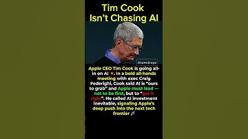 Tim Cook Says Apple Will ‘Get AI Right’ in Bold Push Into Next Tech Frontier 🚀 #shortsfeed #shorts