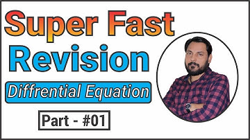 Super fast revision || Differential equations Part- #1 || Amit Katiyar