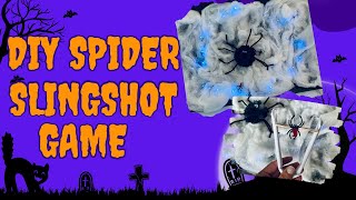 Easy DIY Halloween Spider Sling Shot Game! | Halloween Party Ideas