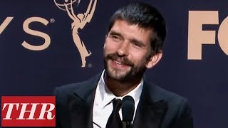 Emmy Winner Ben Whishaw Full Press Room Speech | THR