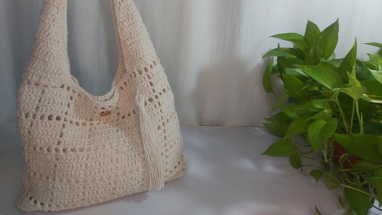 Bolsa de Crochê simples fácil e rápida de fazer passo a passo 
