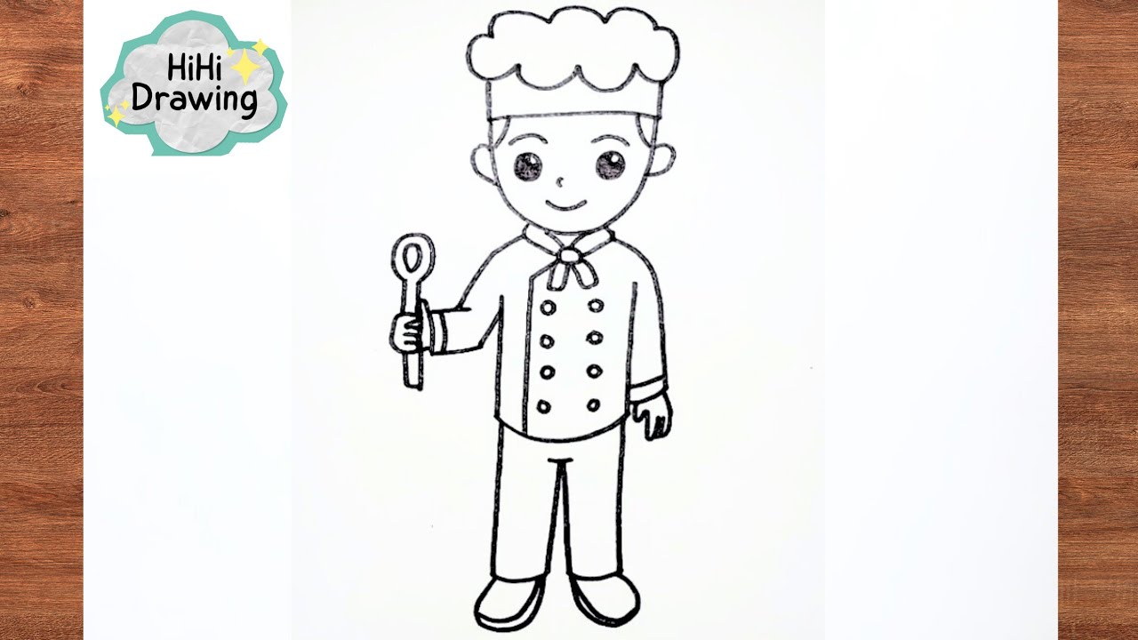 How to Draw a Chef | Easy Drawing Step by Step - YouTube