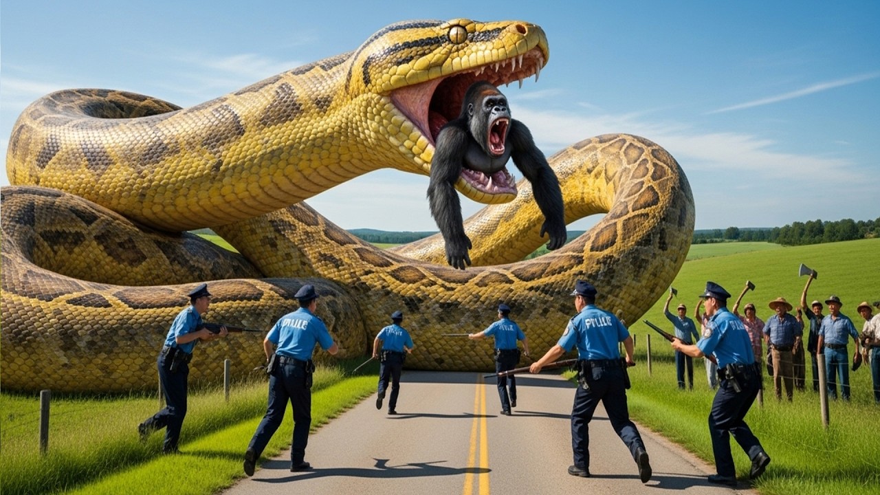Heroic Rescue Team Saves Lonely Gorilla from Deadly Giant Python🐍 | Animals Rescue