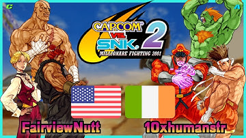 Capcom Vs. SNK 2 || FairviewNutt 🇺🇸 VS 🇮🇪 10xhumanstr || FLYCAST FIGHTCADE 2