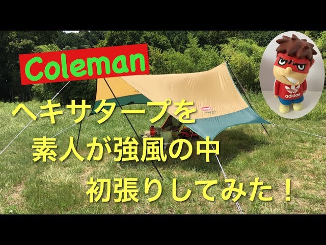 A beginner's first time setting up a hexa tarp! - YouTube