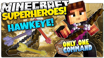 Minecraft | How To Be A Superhero! | HAWKEYE! | Only One Command (One Command Creation)