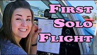 Katey's First Solo Flight!  Private Pilot Training