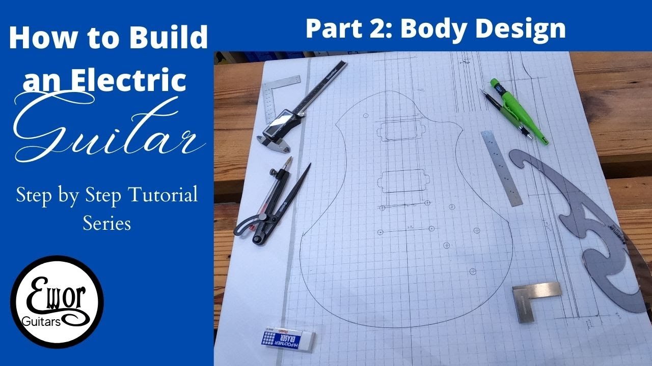 How to build an electric guitar episode 2 Body Design YouTube