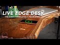 Live Edge Desk with Hidden Wireless Charging (for Pryor Baird from The Voice)