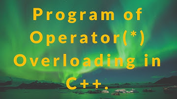Program of Operator Overloading in C++ using multiply (*) operator.