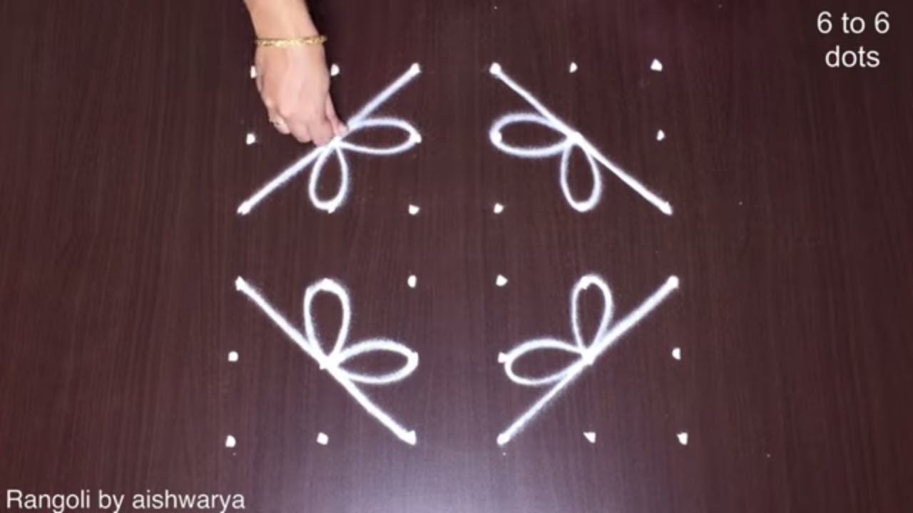 Very Easy Super Flower Poo Kolams Muggulu