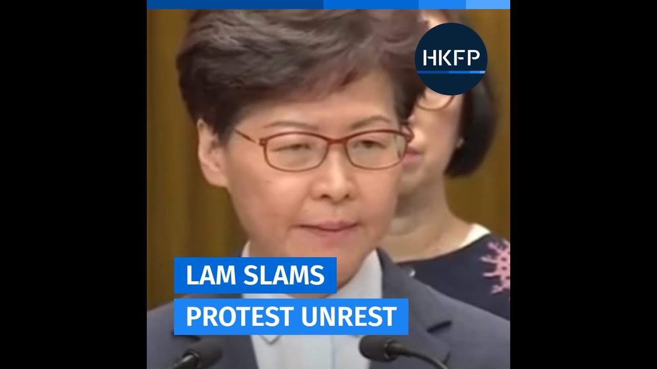 Hong Kong's Carrie Lam condemns unrest in Sheung Wan & violence in Yuen Long