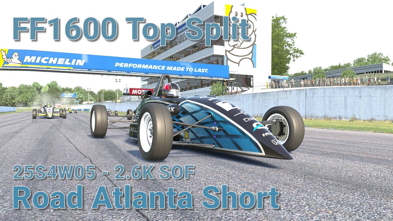iRacing FF1600 Race at Road Atlanta | 2.6K SOF | Intense Battle Onboard (Fyllpen POV).