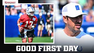 Colts head coach Shane Steichen impressed by Daniel Jones, first training camp practice