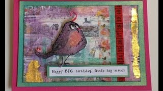 A Card With A Washi Tape Background