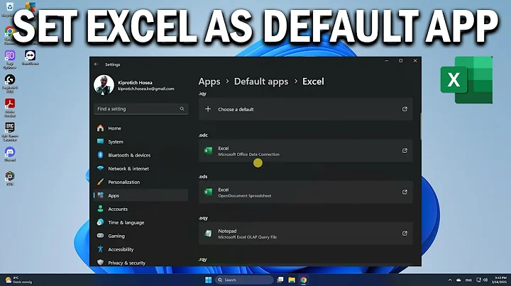 How To Set Microsoft Excel as the Default Application In Windows 11 - Easy Fix