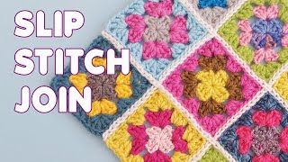 Slip Stitch Join: A Clean Finish for Granny Square Projects