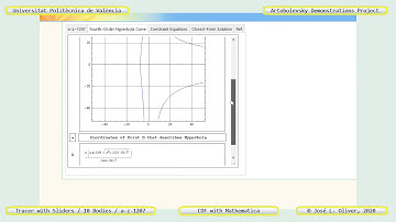 1207 – ARTOBOLEVSKY LINK-GEAR MECHANISM FOR TRACING FOURTH-ORDER HYPERBOLAS - CDF v2 - Mathematica