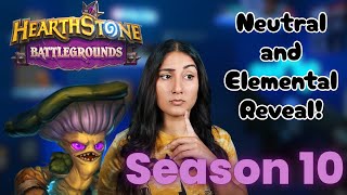 Neutral and Elemental Minions for Hearthstone Battlegrounds Season 10 REVEALED!