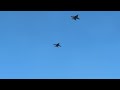2 Navy Blue Angels Fly Above Beach &amp; Turn Slightly at Air Dot Show Cocoa Beach! Florida 