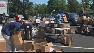 Macon churches help community with food distribution