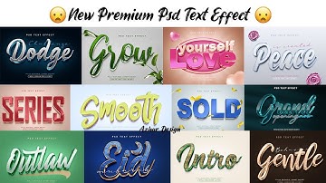 OMG!! 3D Text Effect 2023 Psd File Cover Photoshop Photopea Text Effect (PART 21 ) By Aqueel Rana
