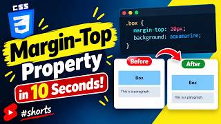 🔥 CSS Margin-Top Property in 10 Seconds! #shorts #coding