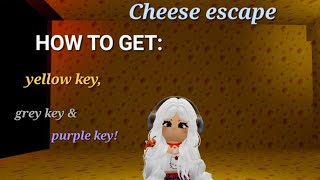 How to get yellow key grey key purple key in cheese escape