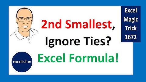 Lookup 2nd Smallest Number. 2nd Biggest too. UNIQUE or FREQUENCY function? Excel Magic Trick 1672
