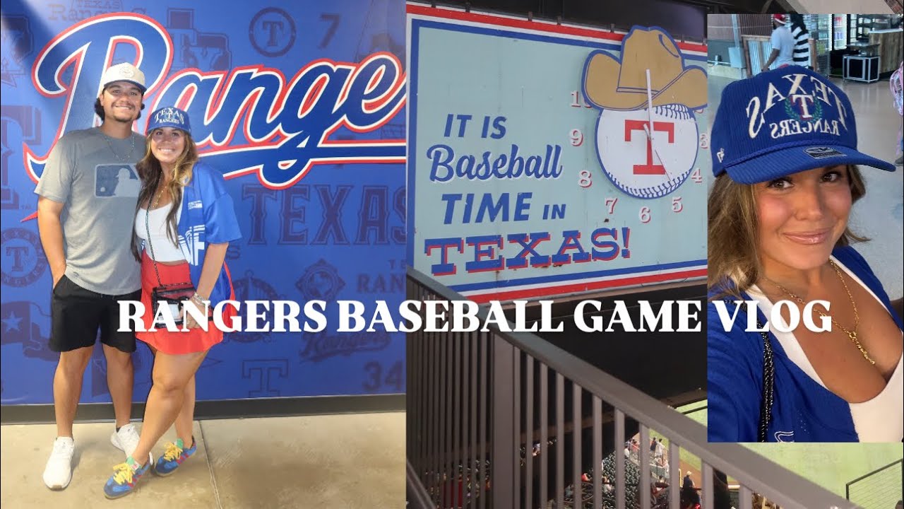 RANGERS BASEBALL GAME VLOG | ROAD TRIP 