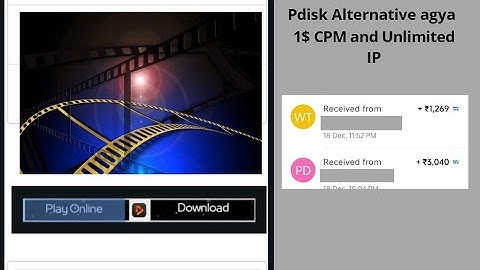 Pdisk Alternative 1 dollars CPM Unlimited IP registeration open income unlimited
