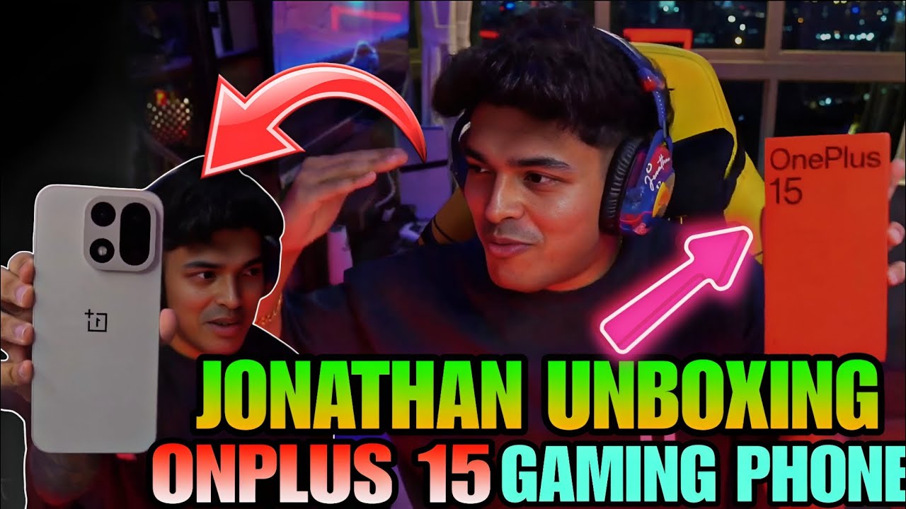 Jonathan Gaming Unboxes OnePlus 15 ⚡ India’s 1st Elite Fastest Gaming Phone!