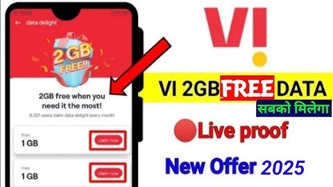 🎥Watch Full Video👉Vi Sim Me 1GbFree Data Kaise Claim Kare | 2GB Free Data Vi Monthly कैसे ले| 1GB Vi