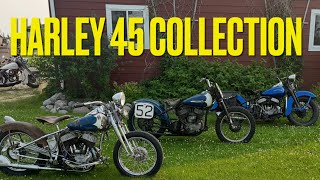 3 1940s Harley flathead 45s and they’re all different ! 1940 WLDR 1943 WLC Bobber 1942 WLC civilian