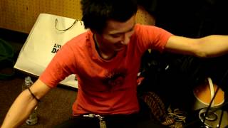 THE TELEPATHYS 出番前に　 『月面宙返り』　2012.6.16＠札幌白石PIGSTYの楽屋
