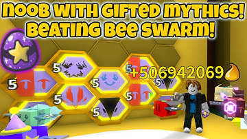 Noob With Gifted Mythics! Beats Bee Swarm! (Unofficial Supercut)