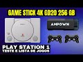 Testando Jogos de PS1 no Game Stick 4k GD20 256GB e Mostrando Lista de Games