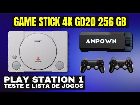 Testando Jogos de PS1 no Game Stick 4k GD20 256GB e Mostrando Lista de Games