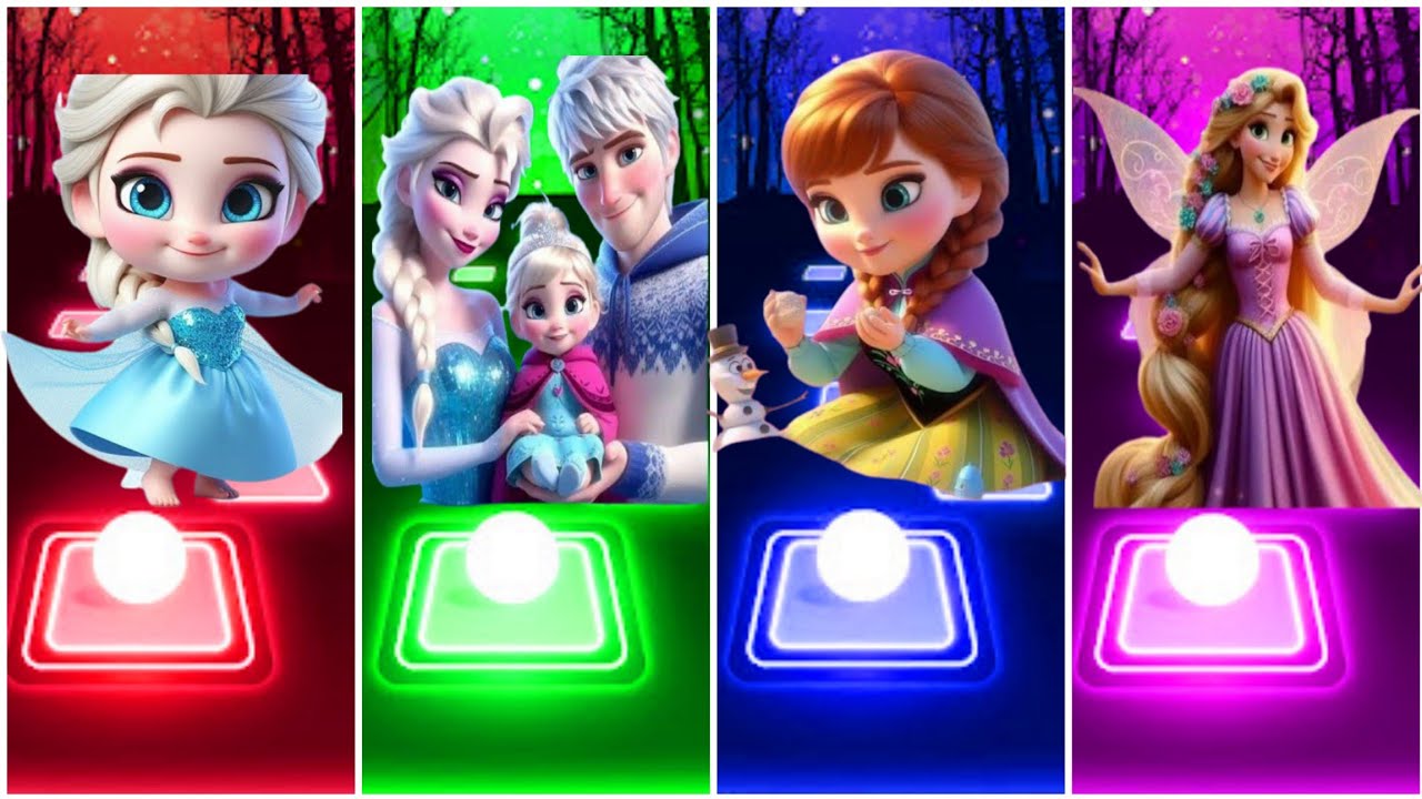 Moana How Far I'll Go 🆚 Elsa Let It Go🆚 Anna Do You Want to Build a Snowman 🆚 woo I see the lightl